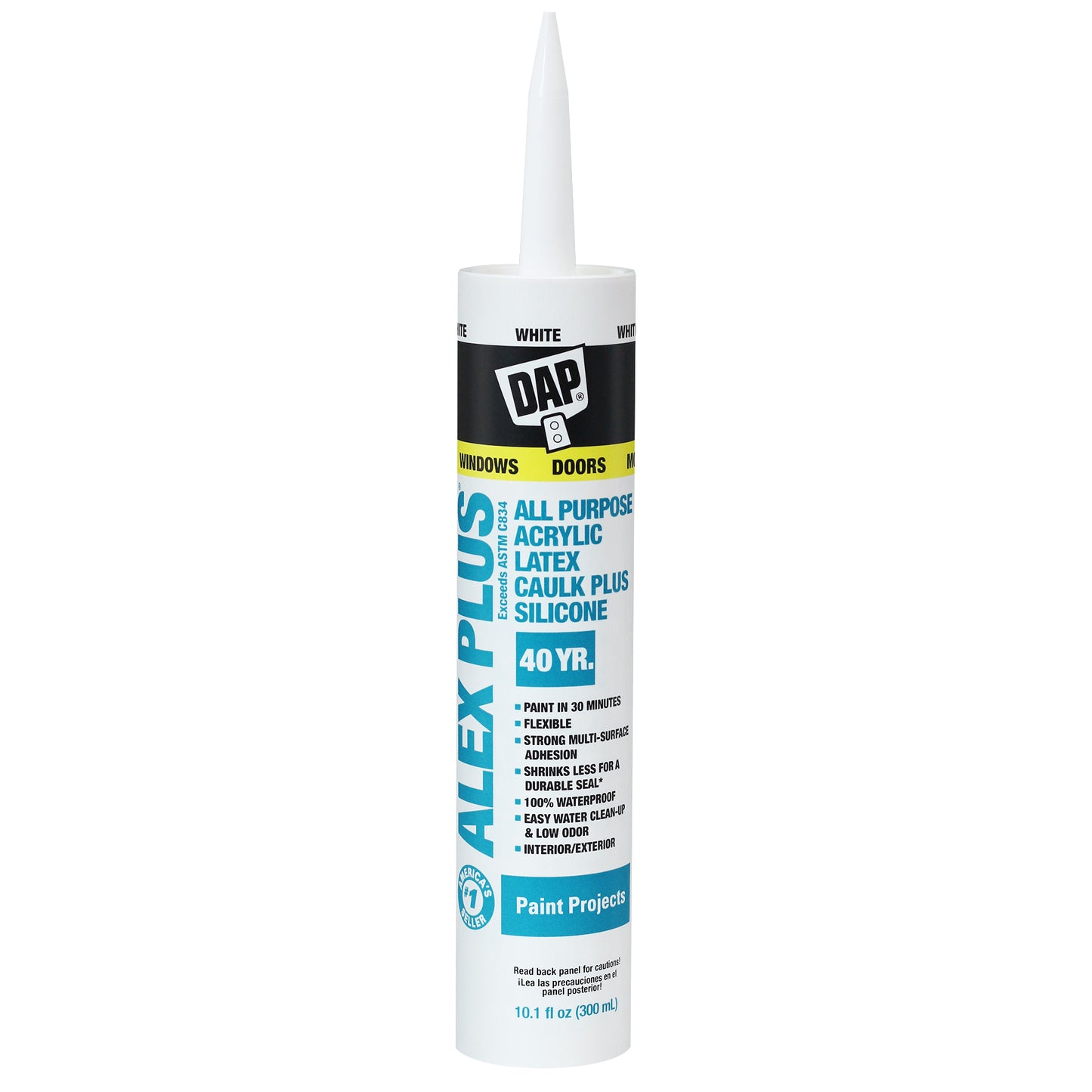 Alex Plus Window/Door Caulking (White) - 300 ml tube.